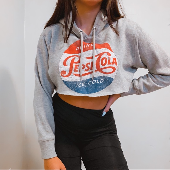 H&M Tops - 10/$30 H&M Pepsi Crop Top Hoodie